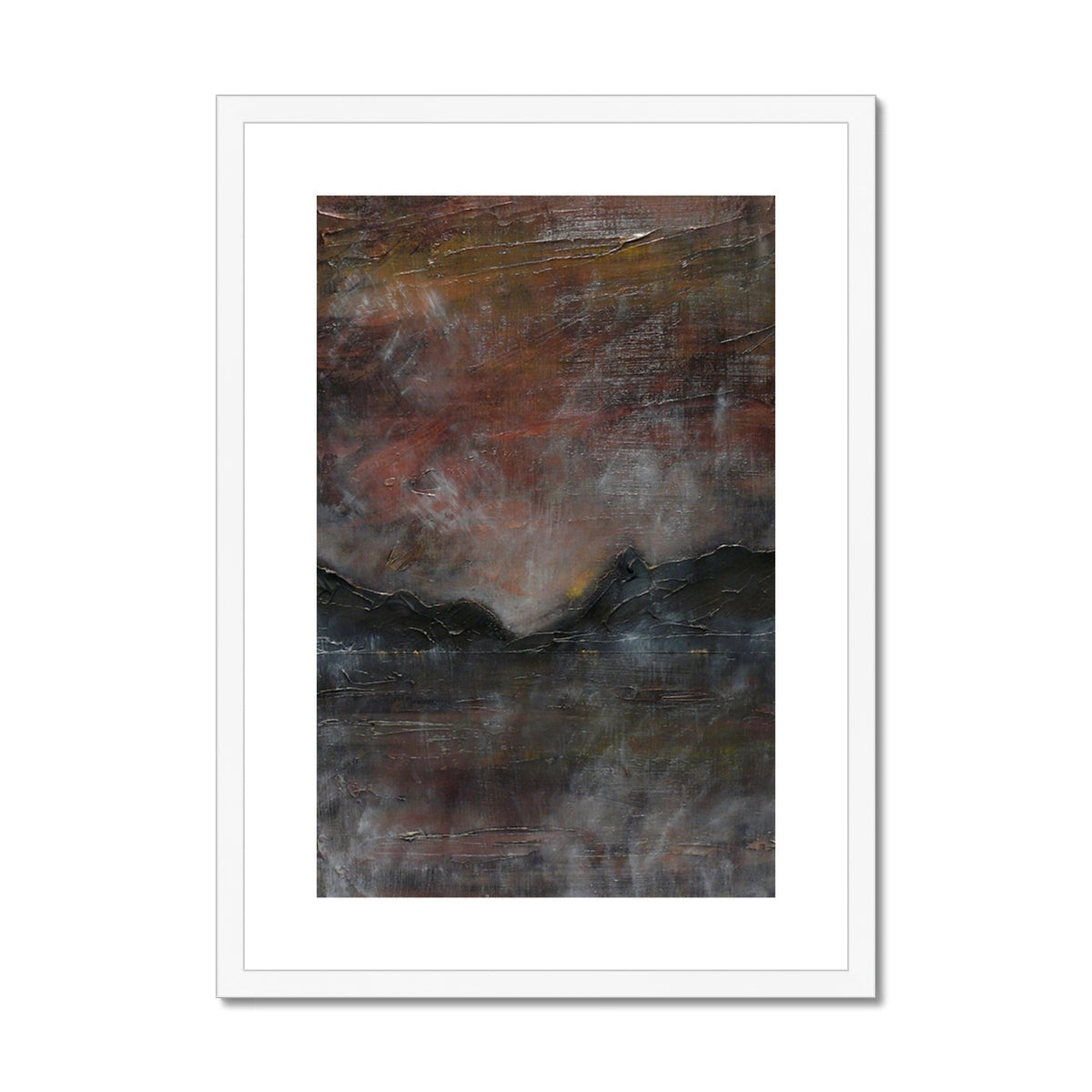 Abstract A Brooding Pap of Glencoe print in earthy tones