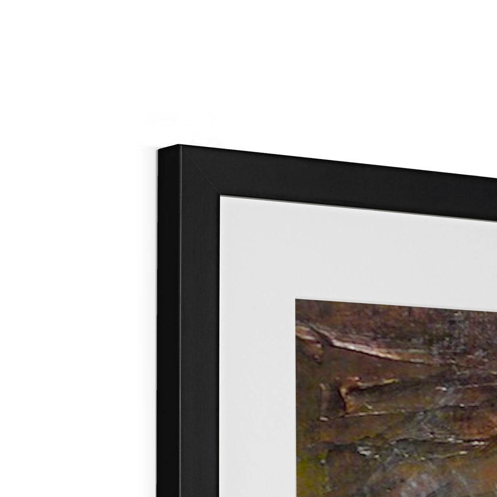 Black frame with abstract A Brooding Pap Of Glencoe art print