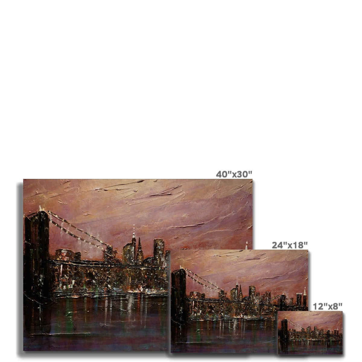 Brooklyn Bridge painting on canvas art titled The Brooklyn Bridge Canvas