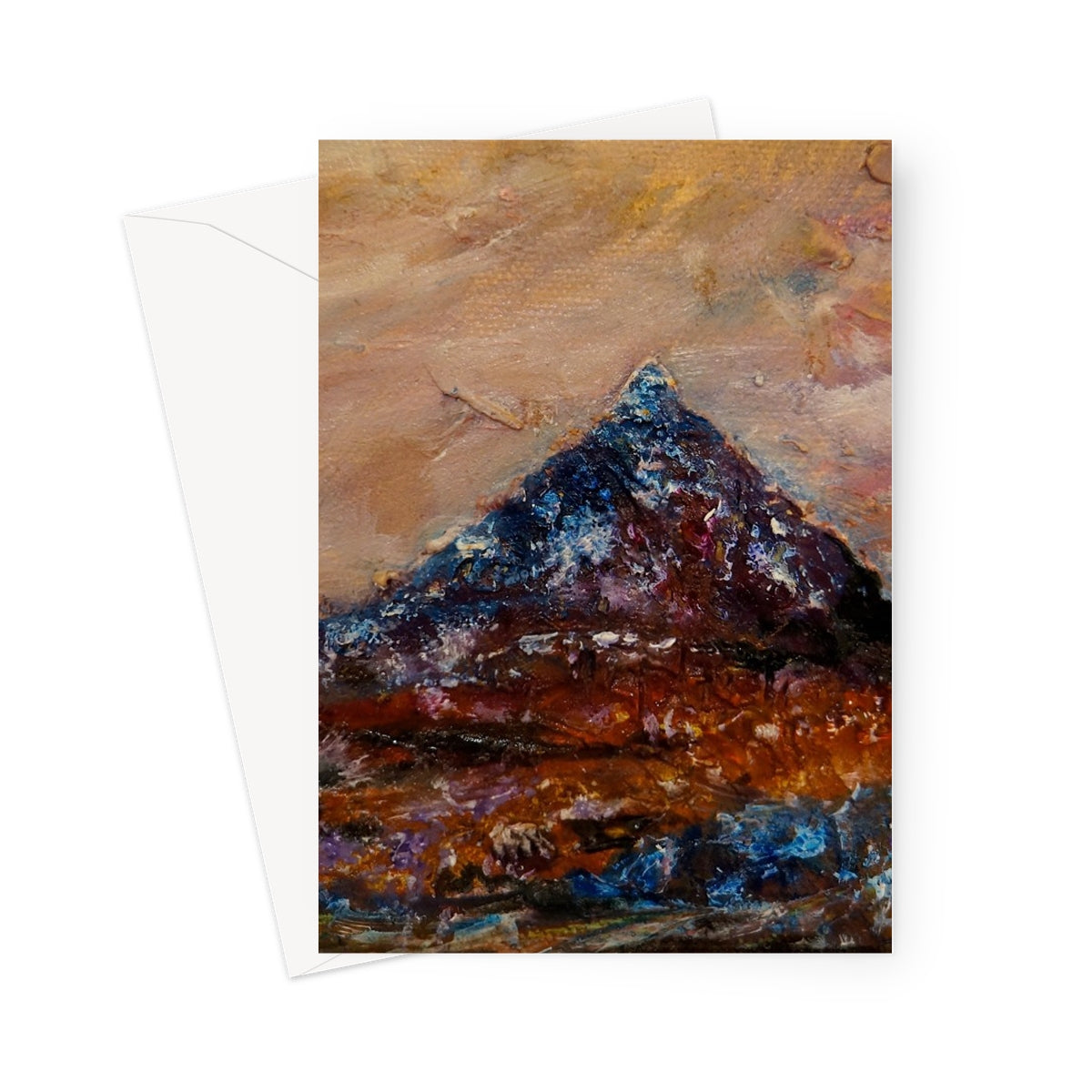 Buachaille Etive Mòr Art Gifts Greeting Card-Greetings Cards-Glencoe Art Gallery-5"x7"-1 Card-Paintings, Prints, Homeware, Art Gifts From Scotland By Scottish Artist Kevin Hunter