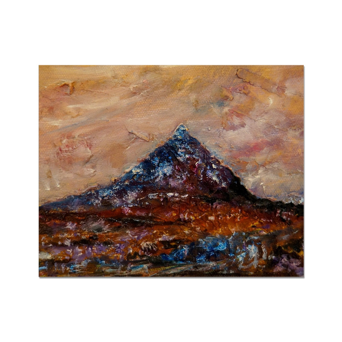 Buachaille Etive Mòr Painting | Artist Proof Collector Prints From Scotland-Artist Proof Collector Prints-Glencoe Art Gallery-20"x16"-Paintings, Prints, Homeware, Art Gifts From Scotland By Scottish Artist Kevin Hunter