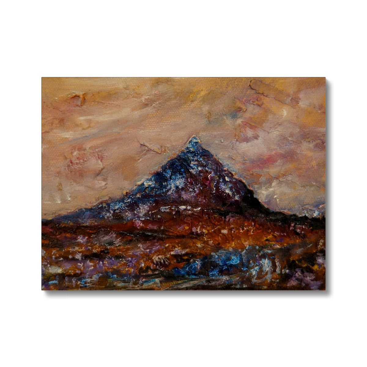 Buachaille Etive Mòr Painting | Canvas From Scotland-Contemporary Stretched Canvas Prints-Glencoe Art Gallery-24"x18"-Paintings, Prints, Homeware, Art Gifts From Scotland By Scottish Artist Kevin Hunter