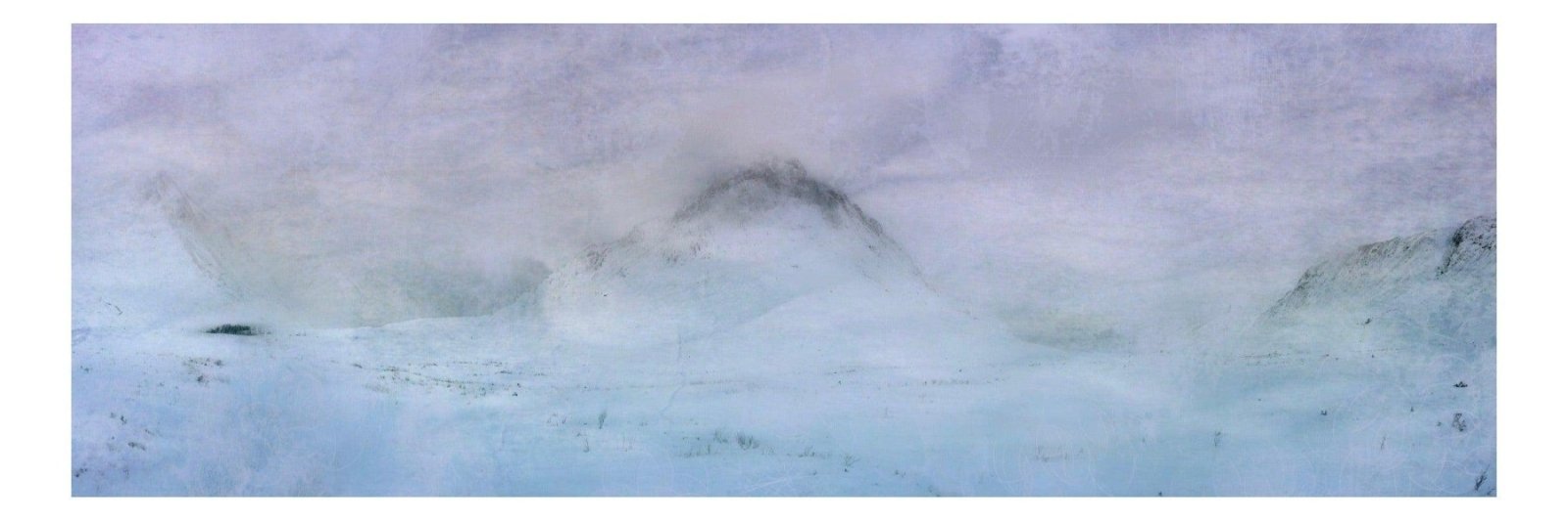 Buachaille Etive Mòr Snow Glencoe-Panoramic Prints-Glencoe Art Gallery-Paintings, Prints, Homeware, Art Gifts From Scotland By Scottish Artist Kevin Hunter