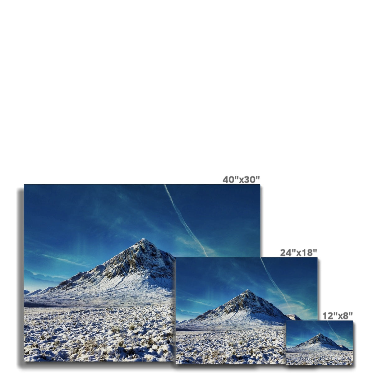 40x30 inch Buachaille Etive Mor winter canvas print snowy mountain landscape