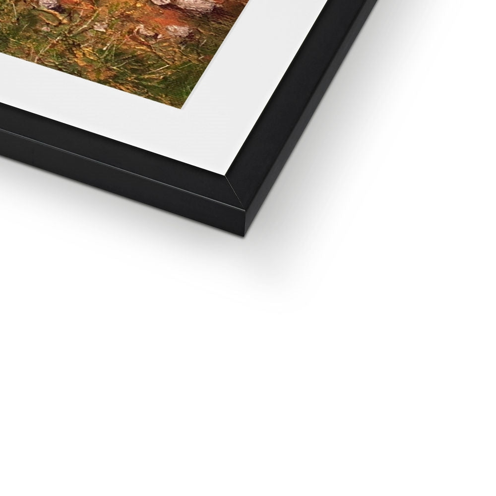 Jura From Crinan framed print in black matte frame with white mat
