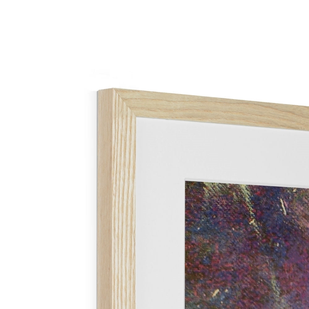 Light wood frame with Cairngorms Waterfall abstract painting