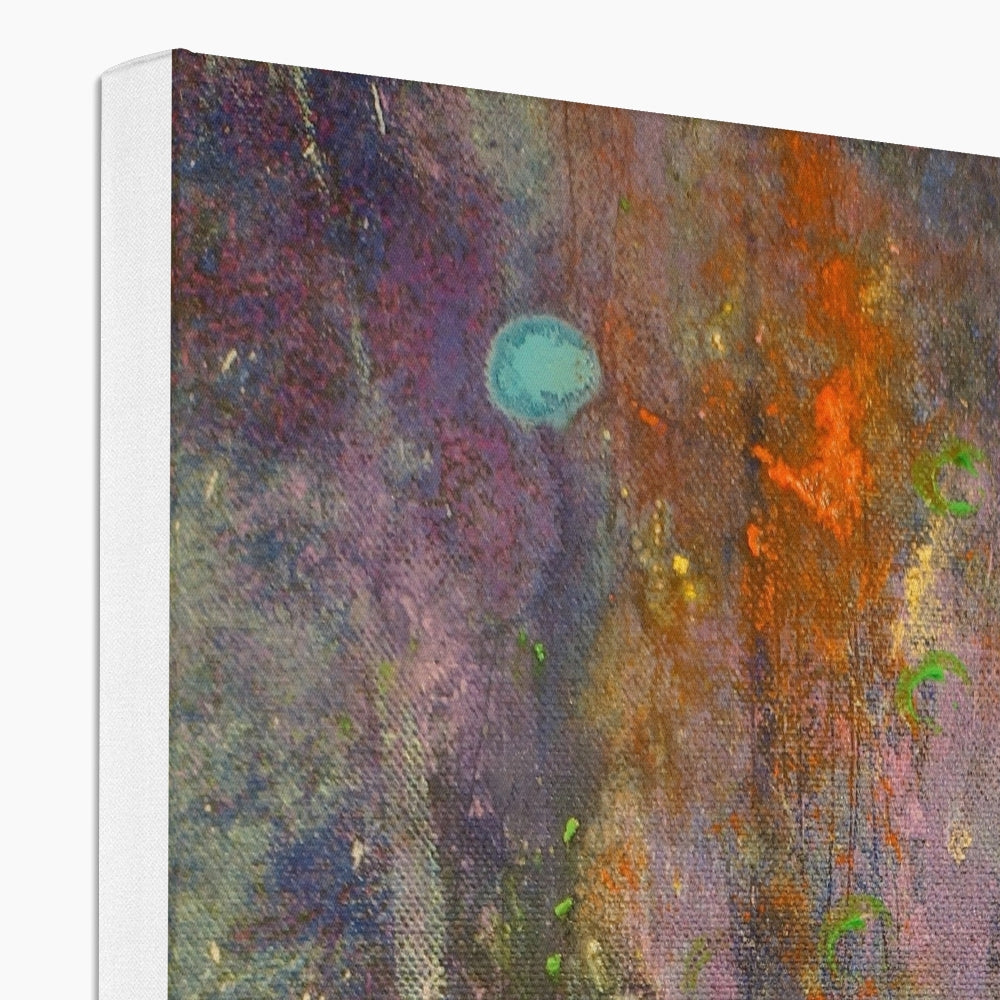 Cairngorms Waterfall Abstract Painting | Canvas From Scotland-Contemporary Stretched Canvas Prints-Abstract & Impressionistic Art Gallery-Paintings, Prints, Homeware, Art Gifts From Scotland By Scottish Artist Kevin Hunter
