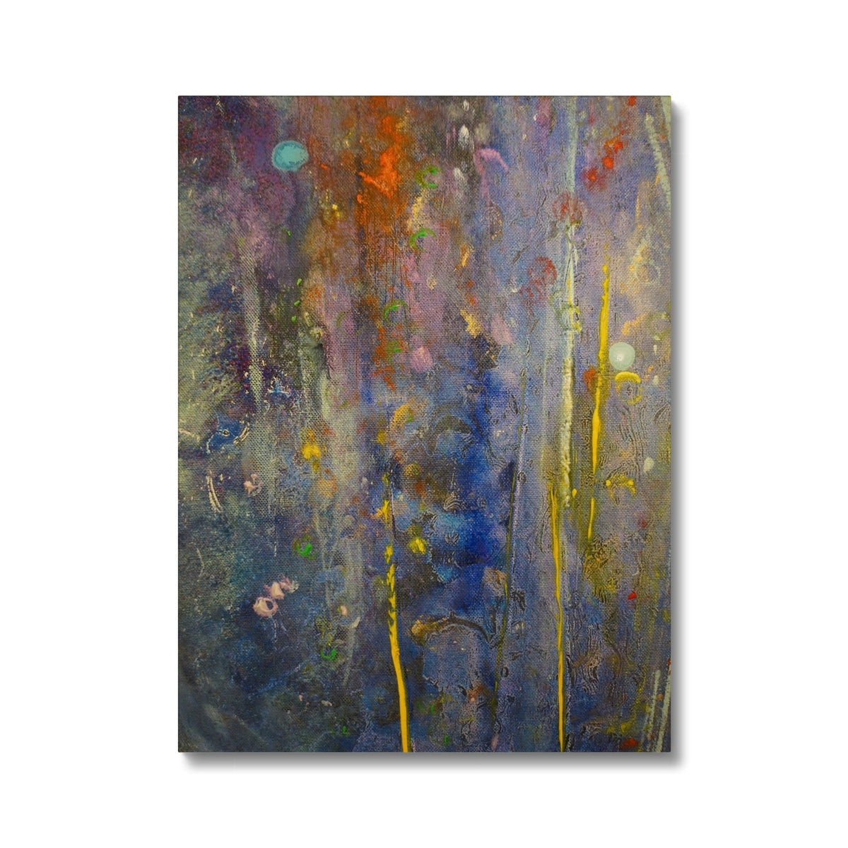 Cairngorms Waterfall Abstract Painting | Canvas From Scotland-Contemporary Stretched Canvas Prints-Abstract & Impressionistic Art Gallery-18"x24"-Paintings, Prints, Homeware, Art Gifts From Scotland By Scottish Artist Kevin Hunter