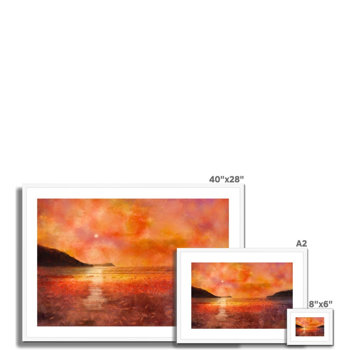 Calgary Beach Sunset Mull Painting | Framed & Mounted Prints From Scotland