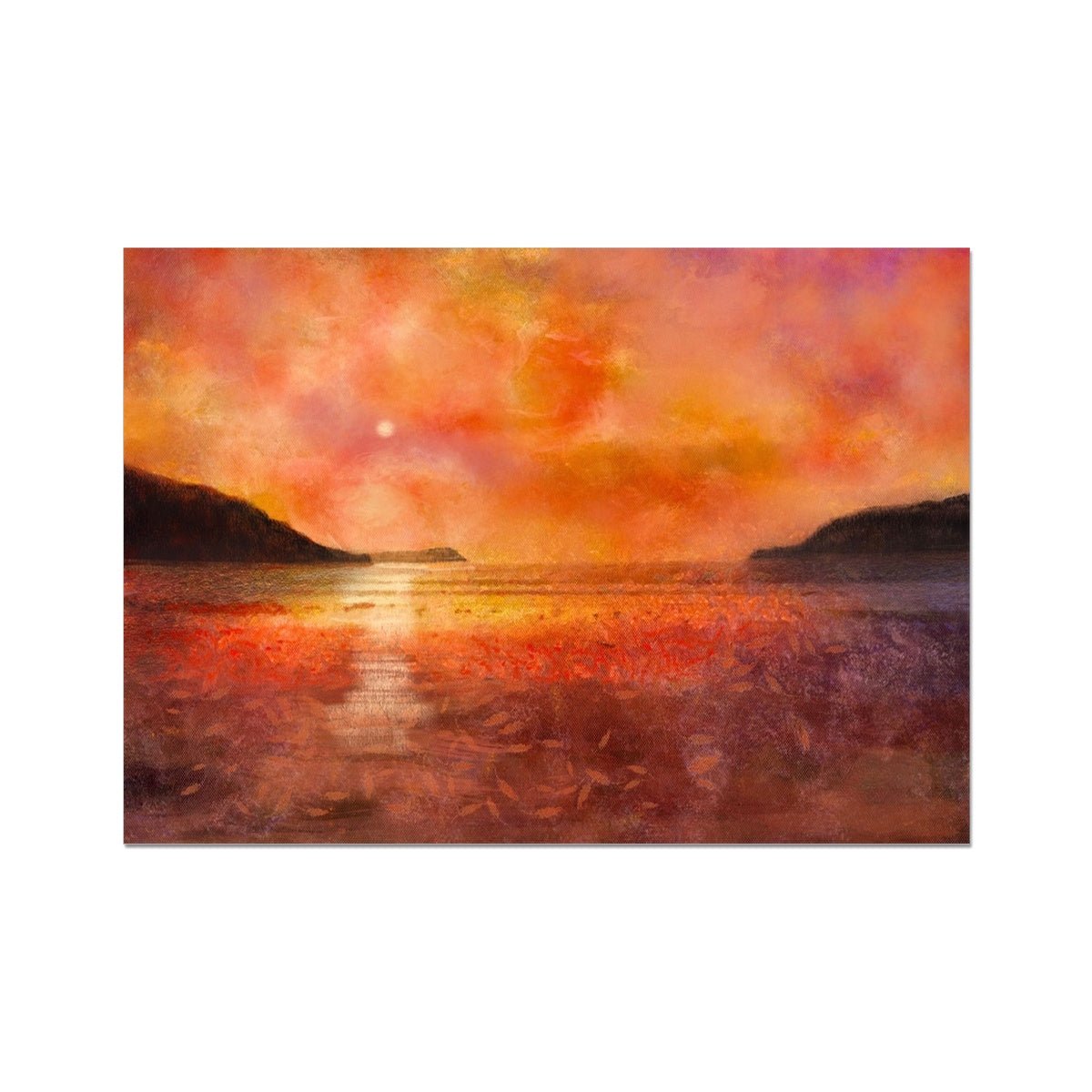 Calgary Beach Sunset Mull Painting Scotland | Signed Scottish Fine Art Prints