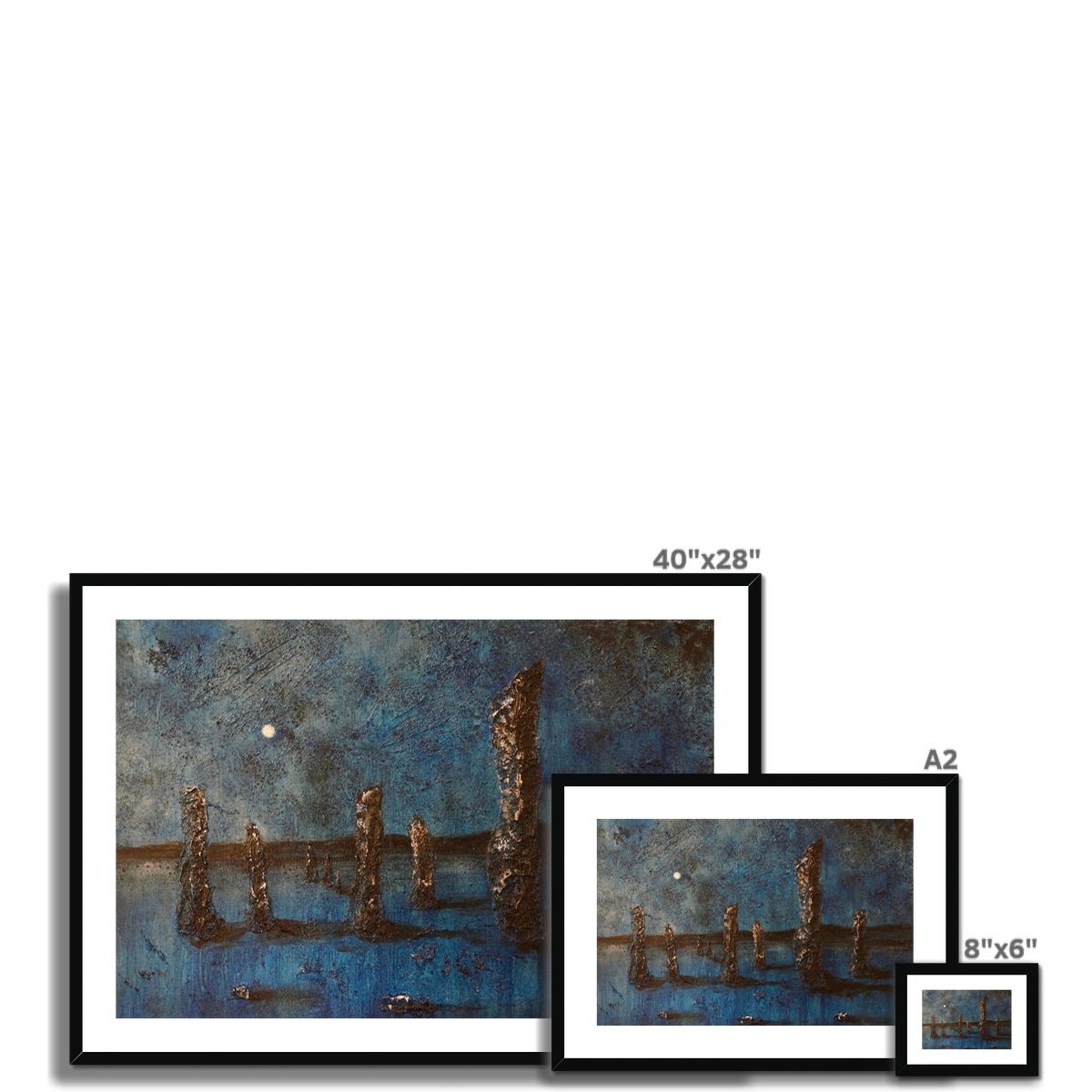 Callanish Moonlight Lewis Painting | Framed &amp; Mounted Prints From Scotland