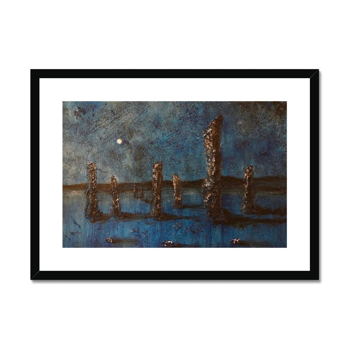 Callanish Moonlight Lewis Painting | Framed & Mounted Prints From Scotland