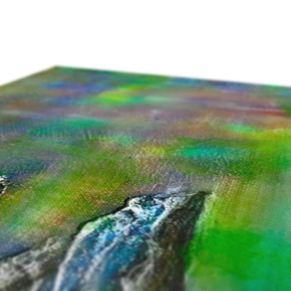 Callanish Northern Lights green blue abstract textured canvas print