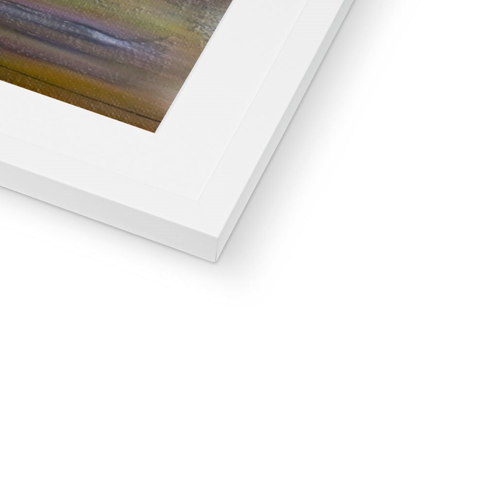 White matte thin-profile frame with Callanish Northern Lights art print