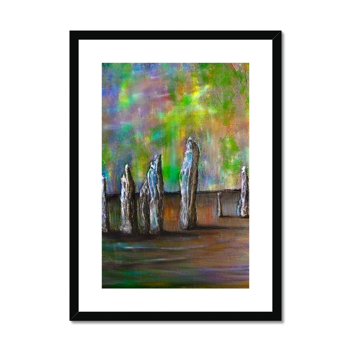 Callanish Northern Lights Lewis Painting | Framed & Mounted Prints From Scotland