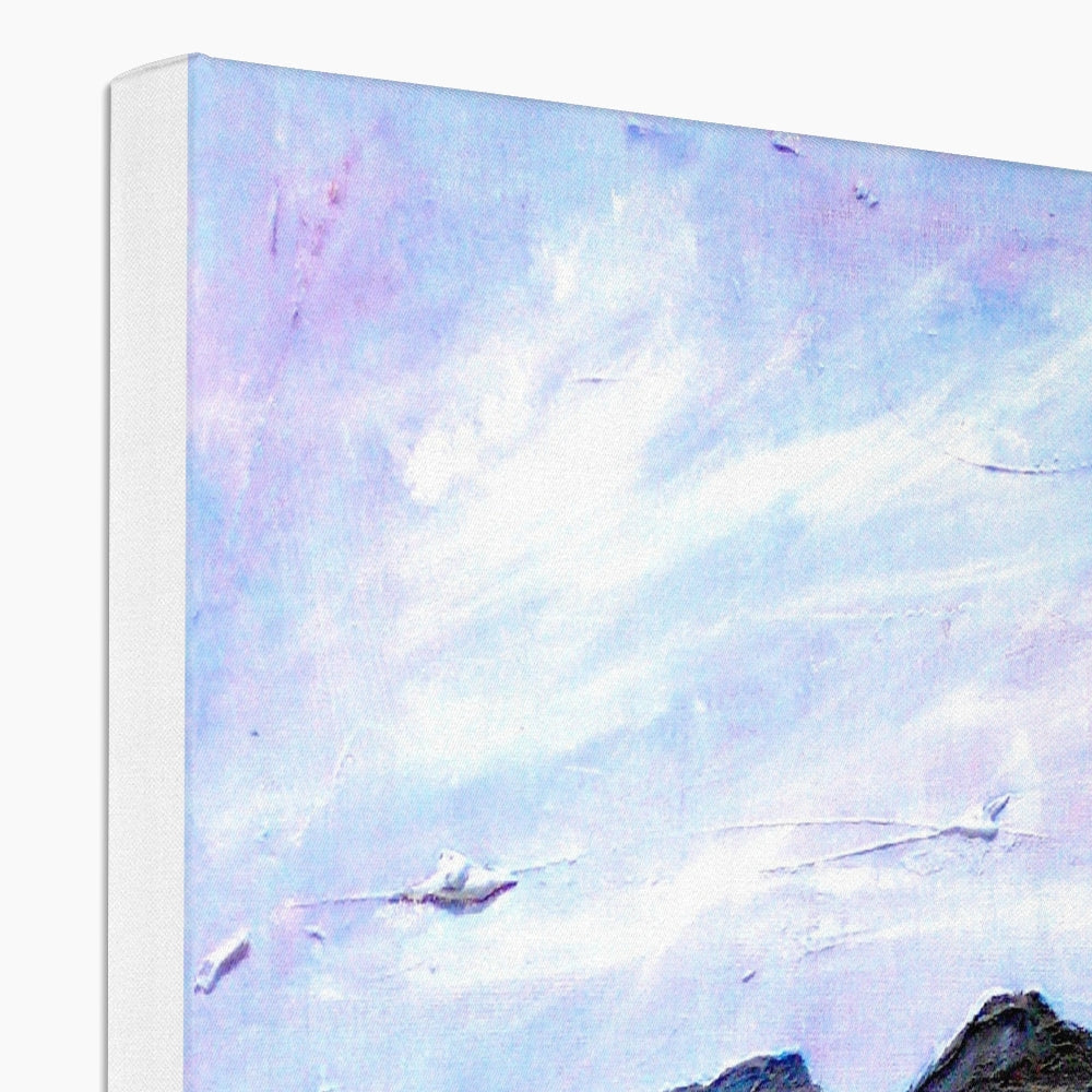 Lavender and white Camusdarach Beach Arisaig abstract canvas art