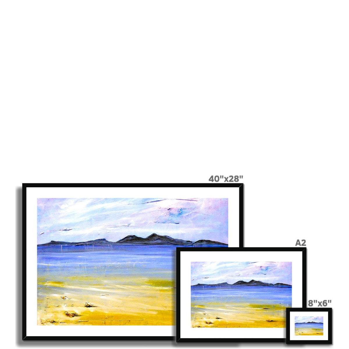 40x28 inch framed Camusdarach Beach Arisaig landscape print