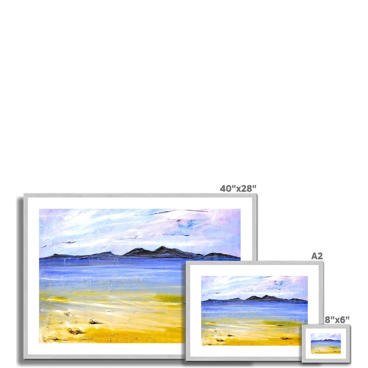 Camusdarach Beach Arisaig Painting | Antique Framed & Mounted Prints From Scotland-Antique Framed & Mounted Prints-Scottish Highlands & Lowlands Art Gallery-Paintings, Prints, Homeware, Art Gifts From Scotland By Scottish Artist Kevin Hunter