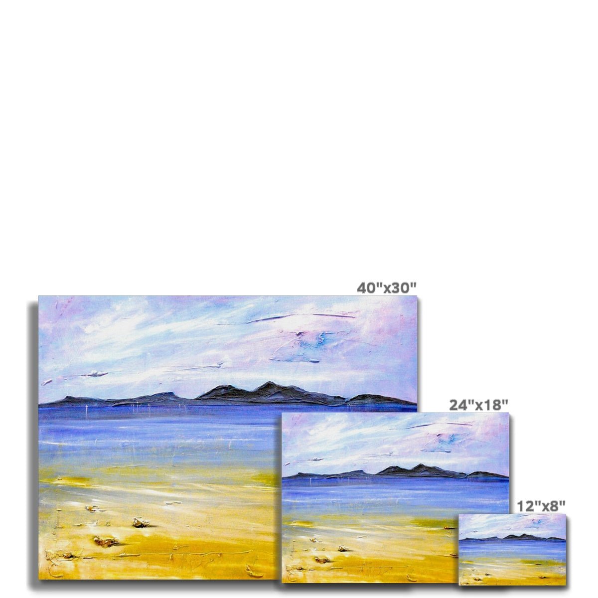 Camusdarach Beach Arisaig Painting | Canvas From Scotland-Contemporary Stretched Canvas Prints-Scottish Highlands & Lowlands Art Gallery-Paintings, Prints, Homeware, Art Gifts From Scotland By Scottish Artist Kevin Hunter