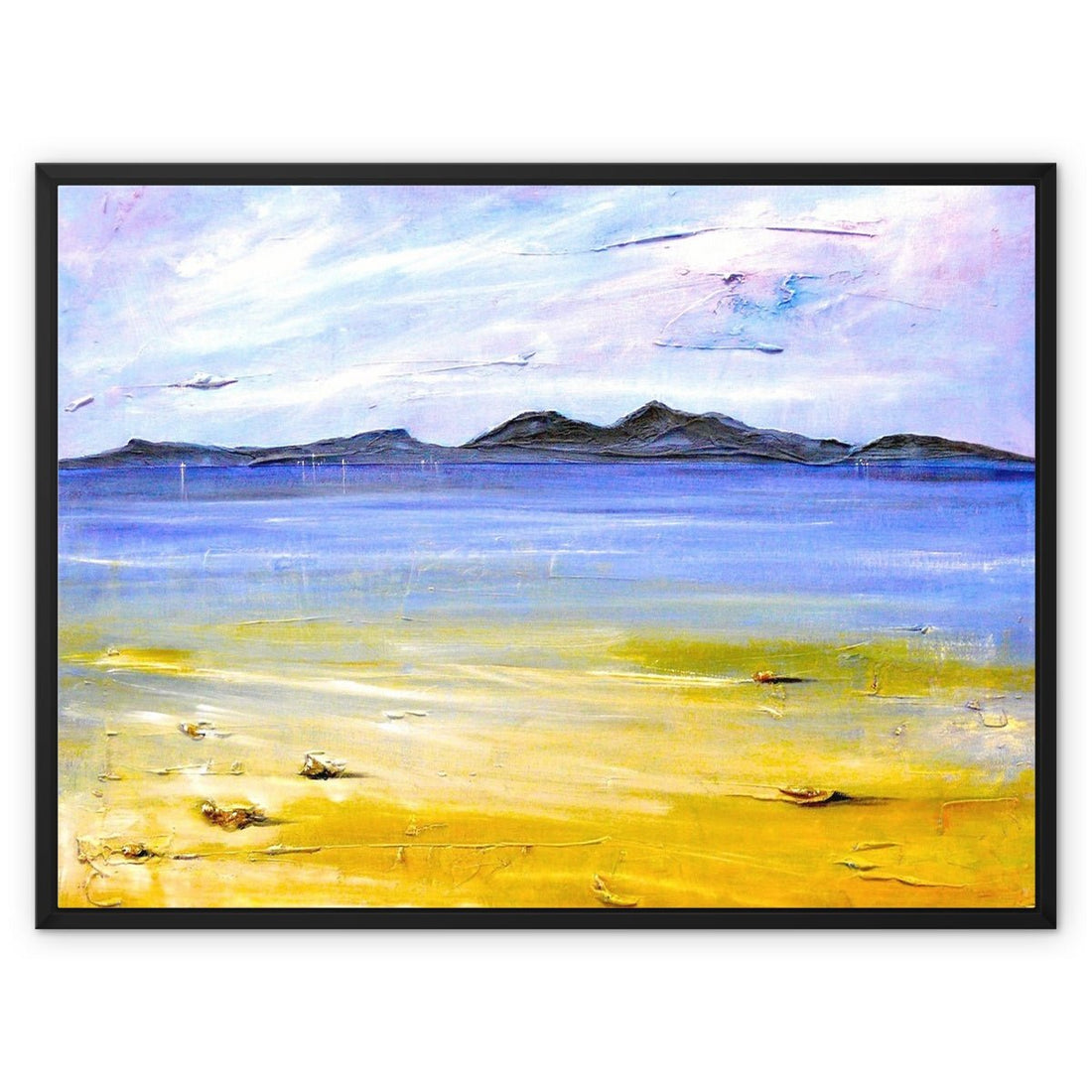 Camusdarach Beach Arisaig Painting | Framed Canvas | Paintings from Scotland by Scottish Artist Hunter