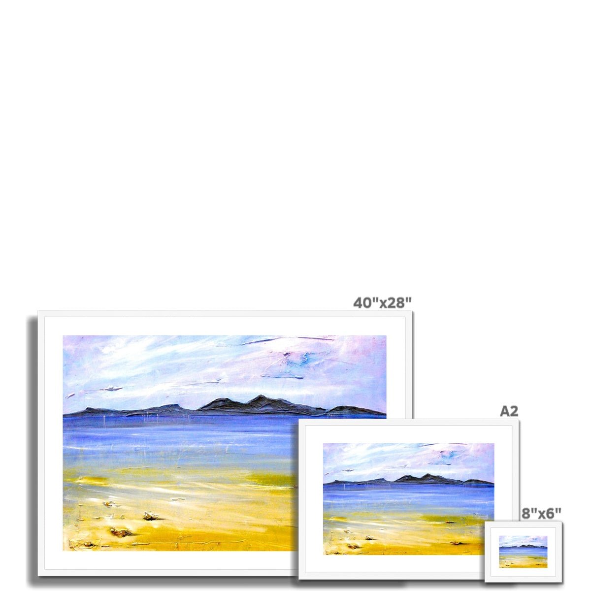 Camusdarach Beach Arisaig Painting | Framed & Mounted Prints From Scotland-Framed & Mounted Prints-Scottish Highlands & Lowlands Art Gallery-Paintings, Prints, Homeware, Art Gifts From Scotland By Scottish Artist Kevin Hunter