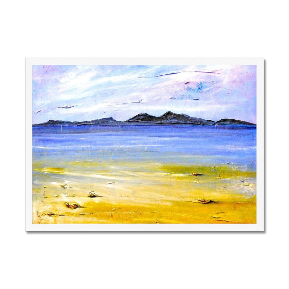 Camusdarach Beach Arisaig Painting | Framed Print | Paintings from Scotland by Scottish Artist Hunter