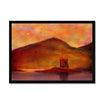 Castle Stalker Sunset Painting | Framed Print-Framed Prints-Historic & Iconic Scotland Art Gallery-A2 Landscape-Black Frame-Paintings, Prints, Homeware, Art Gifts From Scotland By Scottish Artist Kevin Hunter