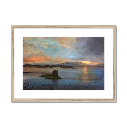 Castle Stalker Twilight Painting | Framed &amp; Mounted Prints From Scotland