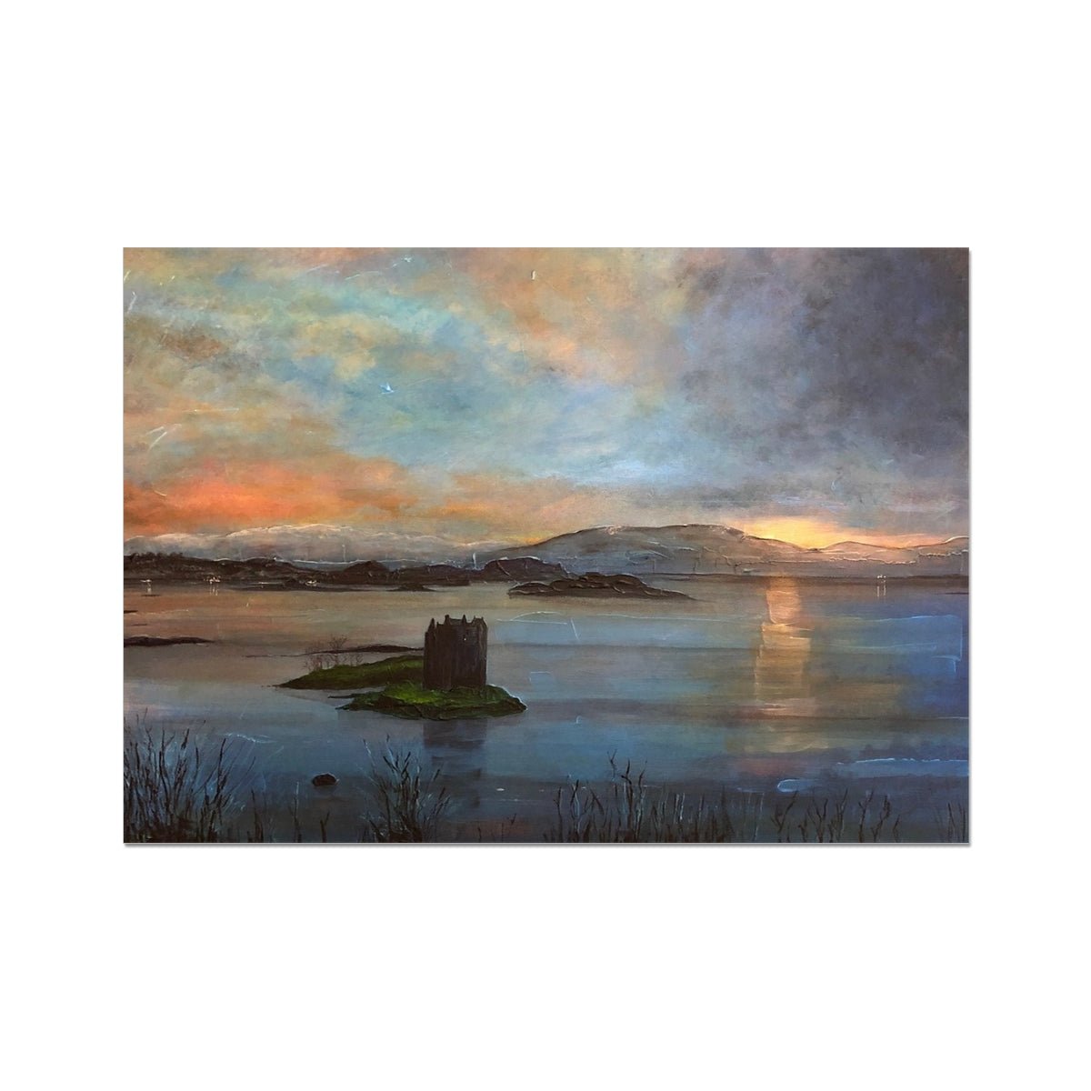 Castle Stalker Twilight Painting | Signed Art Prints From Scotland | By Scottish Artist Hunter