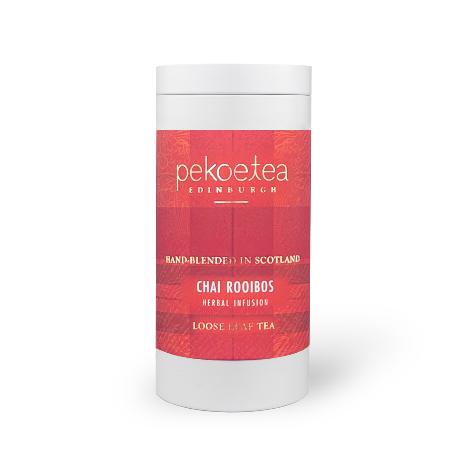Chai Rooibos: Pekoe Tea Edinburgh hand-blended chai rooibos herbal infusion tin