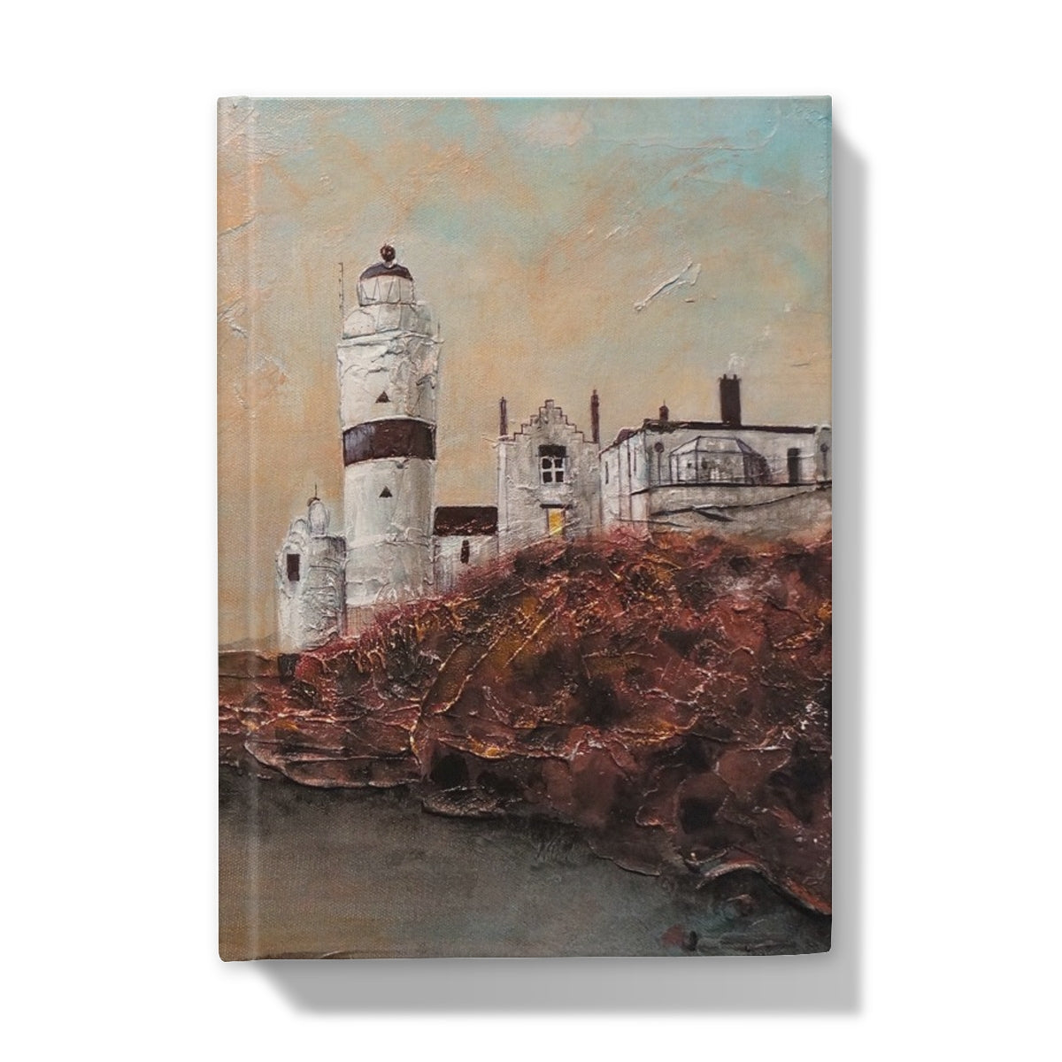 Cloch Lighthouse Dawn Art Gifts Hardback Journal-Journals & Notebooks-River Clyde Art Gallery-5"x7"-Lined-Paintings, Prints, Homeware, Art Gifts From Scotland By Scottish Artist Kevin Hunter
