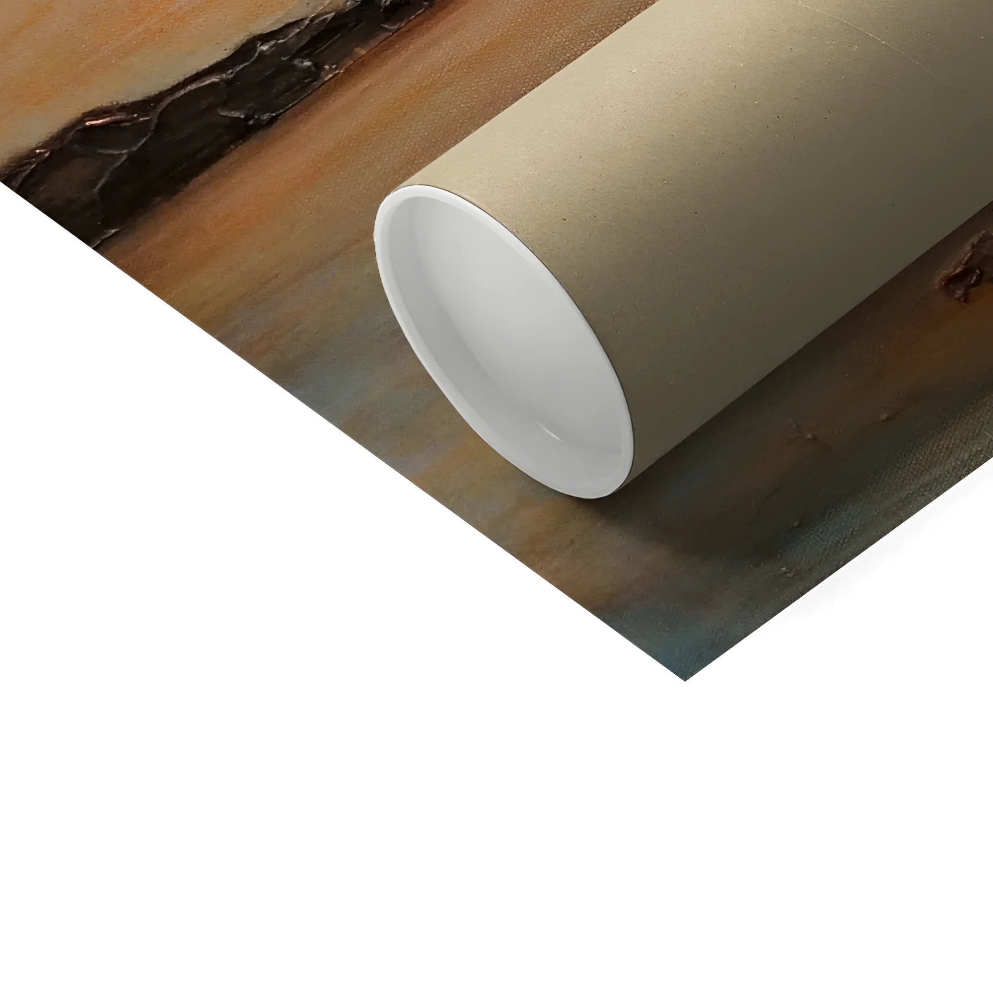 Rolled Cloch Lighthouse Dawn Artist Proof Collector Print in brown cardboard tube