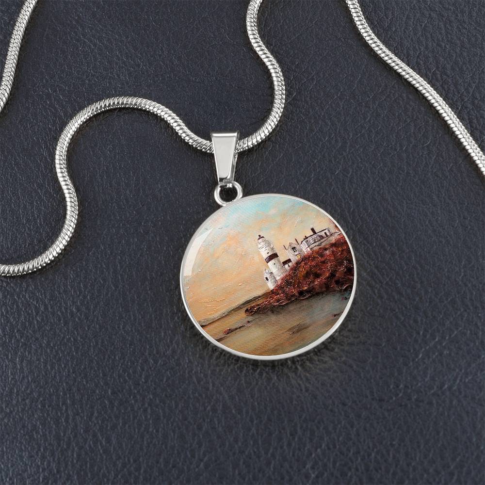 Cloch Lighthouse Dawn | Scottish Art Jewelry | Luxury Designer Necklace