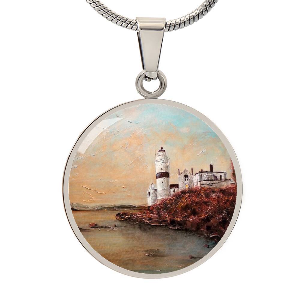 Cloch Lighthouse Dawn | Scottish Art Jewelry | Luxury Designer Necklace