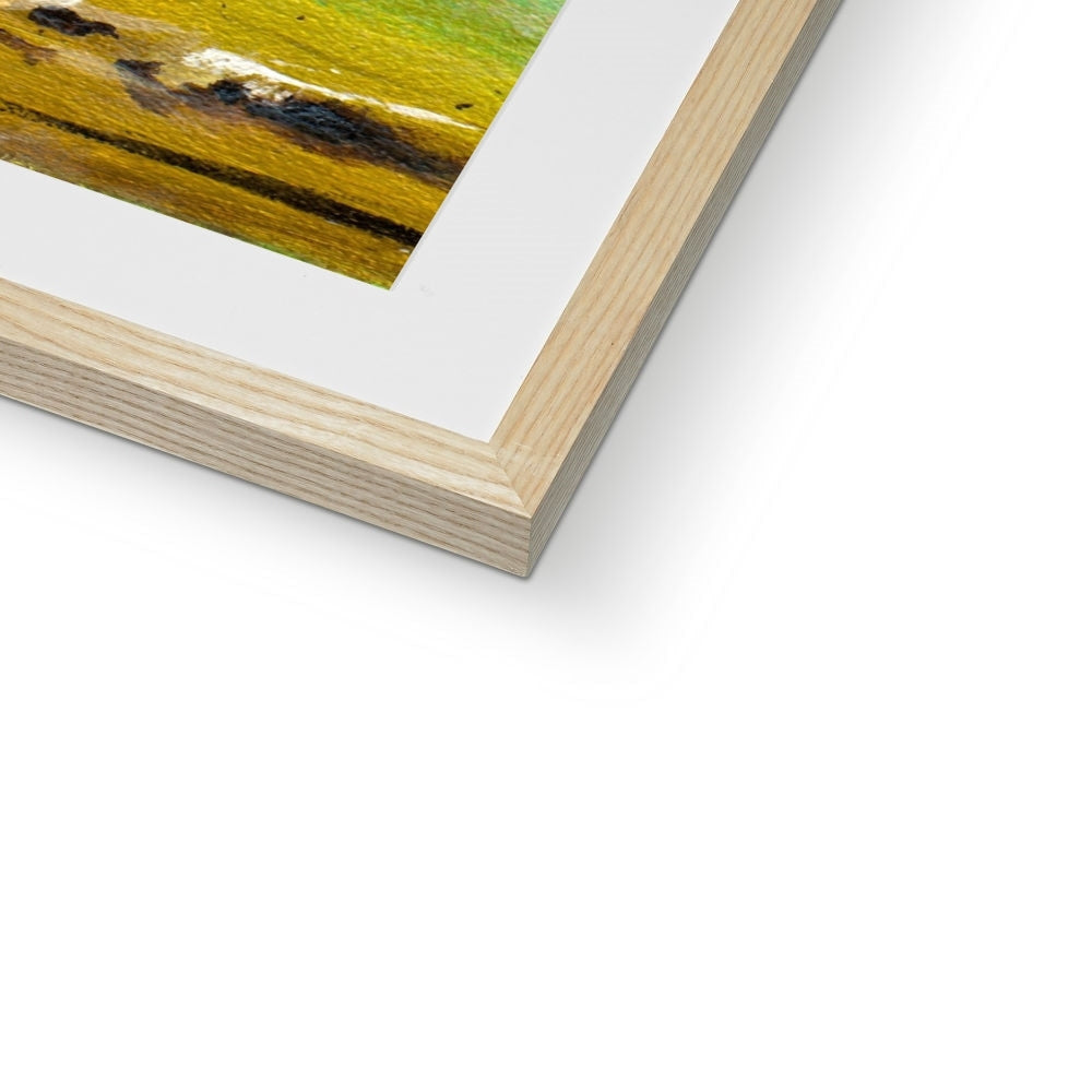 A Clyde Summer Day wooden-framed canvas print with earthy green landscape