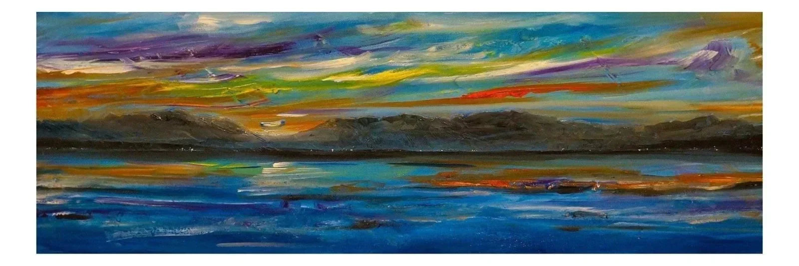Clyde Summer Dusk original panoramic abstract landscape painting