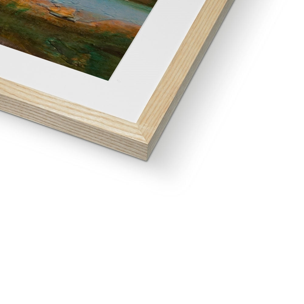 The Cobbler II art print in wooden frame with white mat and landscape view