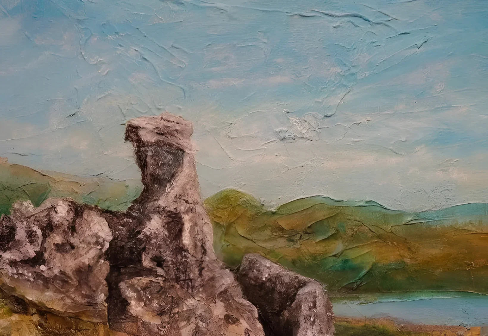 Textured rock formation from The Cobbler ii Original Painting artwork