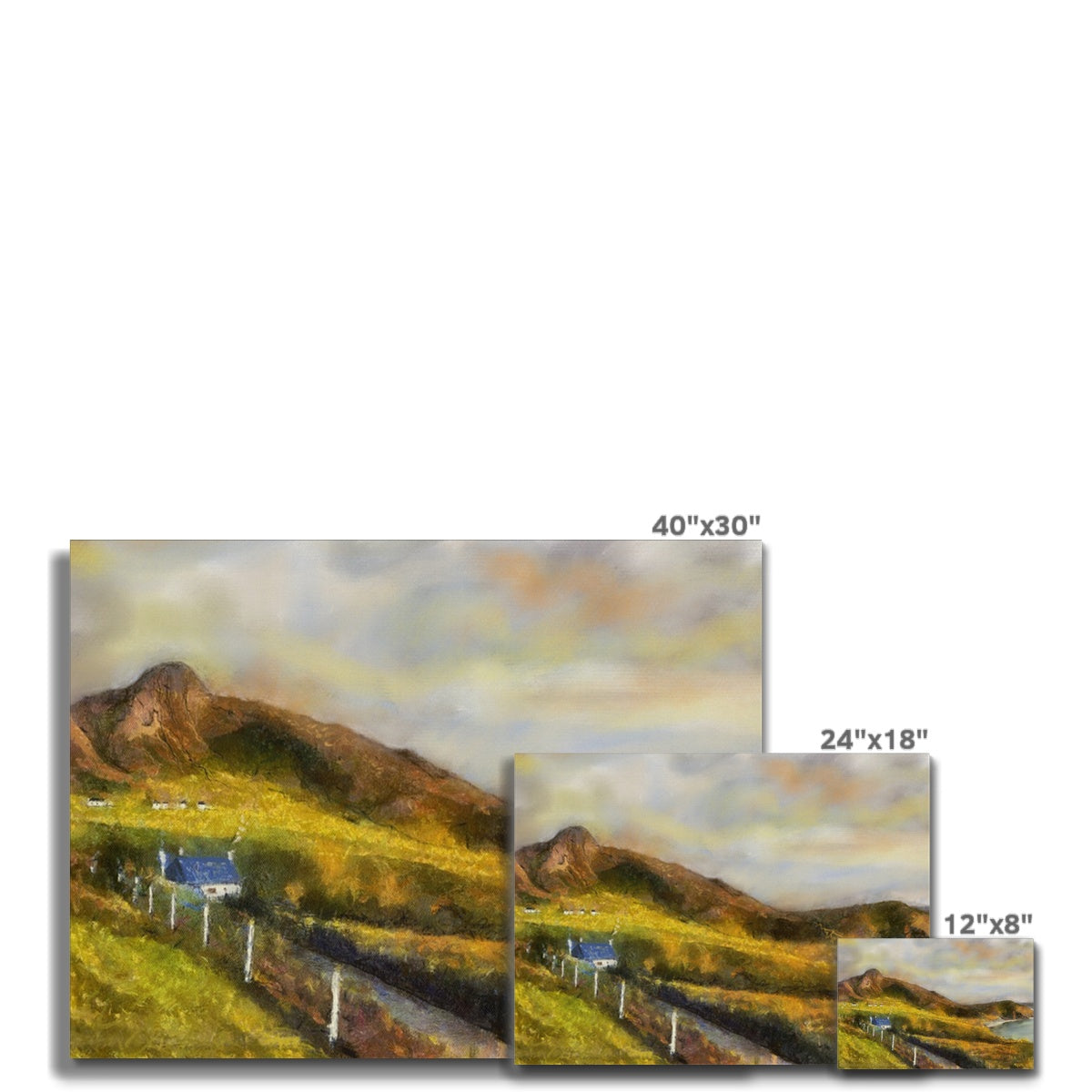 Coldbackie Painting | Canvas From Scotland-Contemporary Stretched Canvas Prints-Scottish Highlands & Lowlands Art Gallery-Paintings, Prints, Homeware, Art Gifts From Scotland By Scottish Artist Kevin Hunter