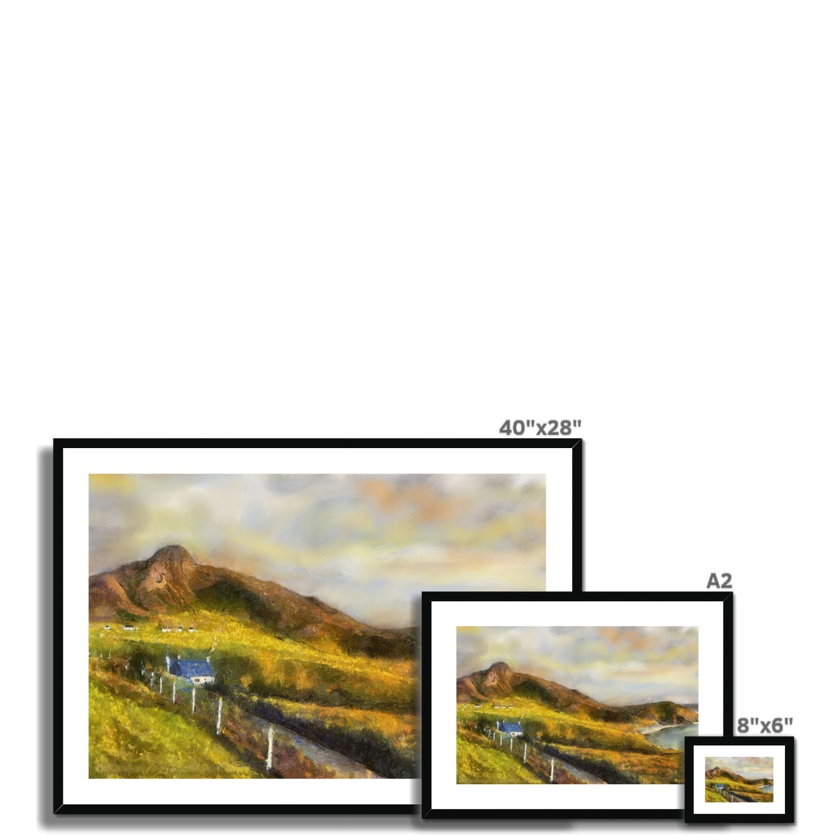 Coldbackie Painting | Framed & Mounted Prints From Scotland-Framed & Mounted Prints-Scottish Highlands & Lowlands Art Gallery-Paintings, Prints, Homeware, Art Gifts From Scotland By Scottish Artist Kevin Hunter