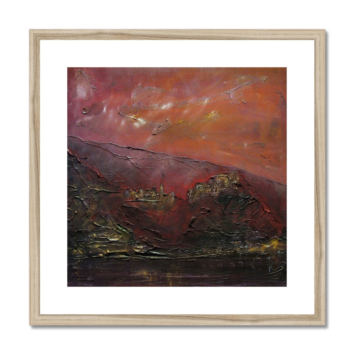 Corniglia Dusk Italy Painting | Framed &amp; Mounted Prints From Scotland