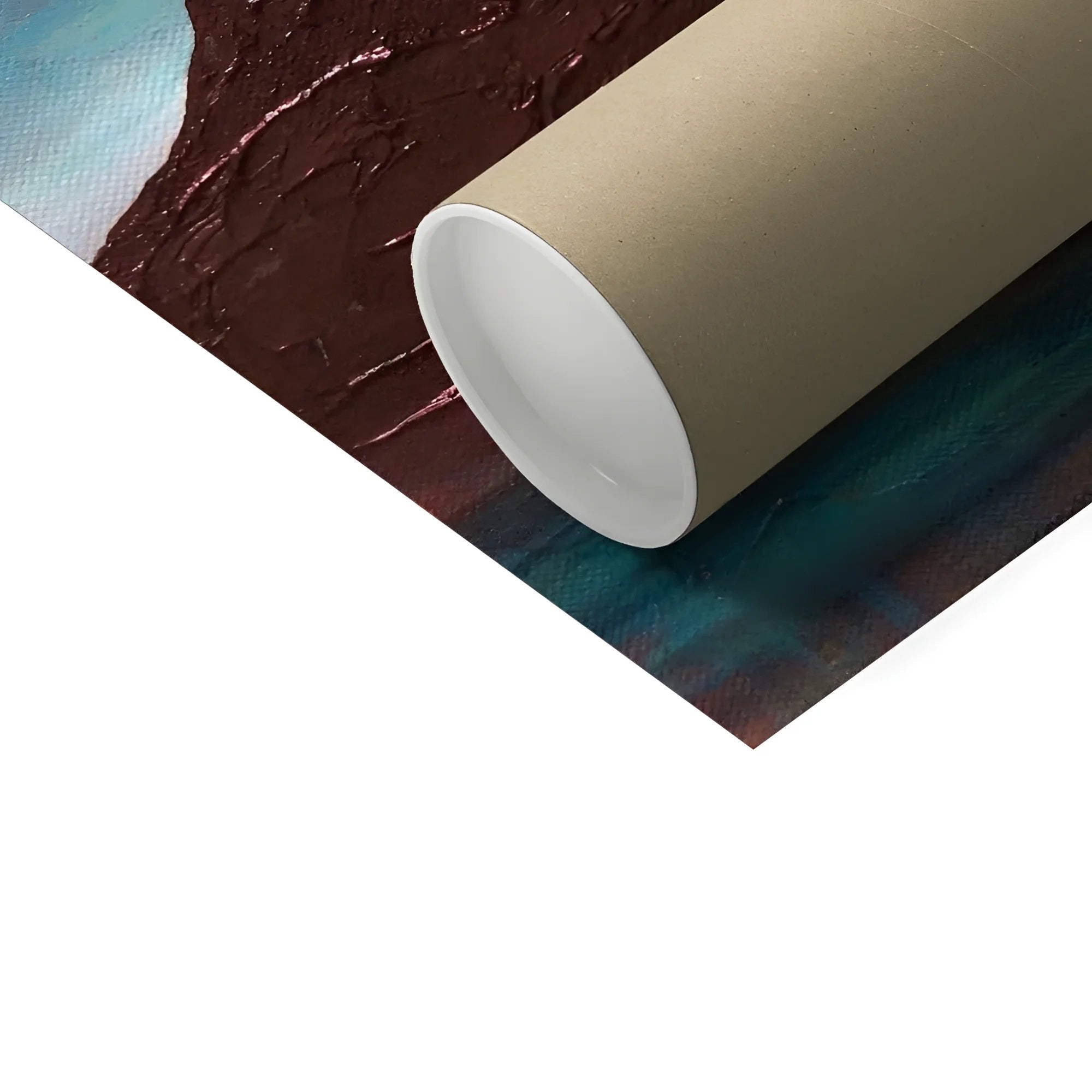 Rolled-up poster of The Cuillin From Elgol richly textured painting for collector print