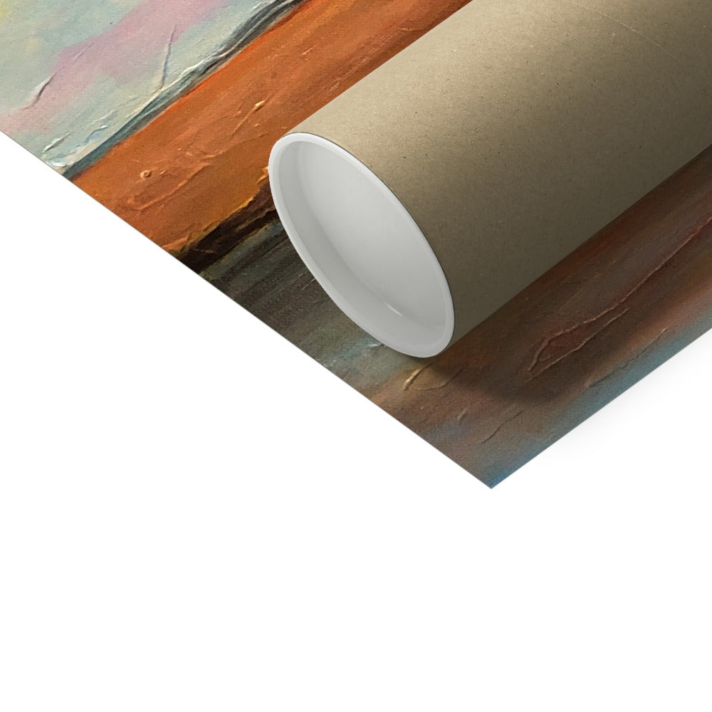 Jura Dawn Artist Proof Collector Print in white tube with foil lining