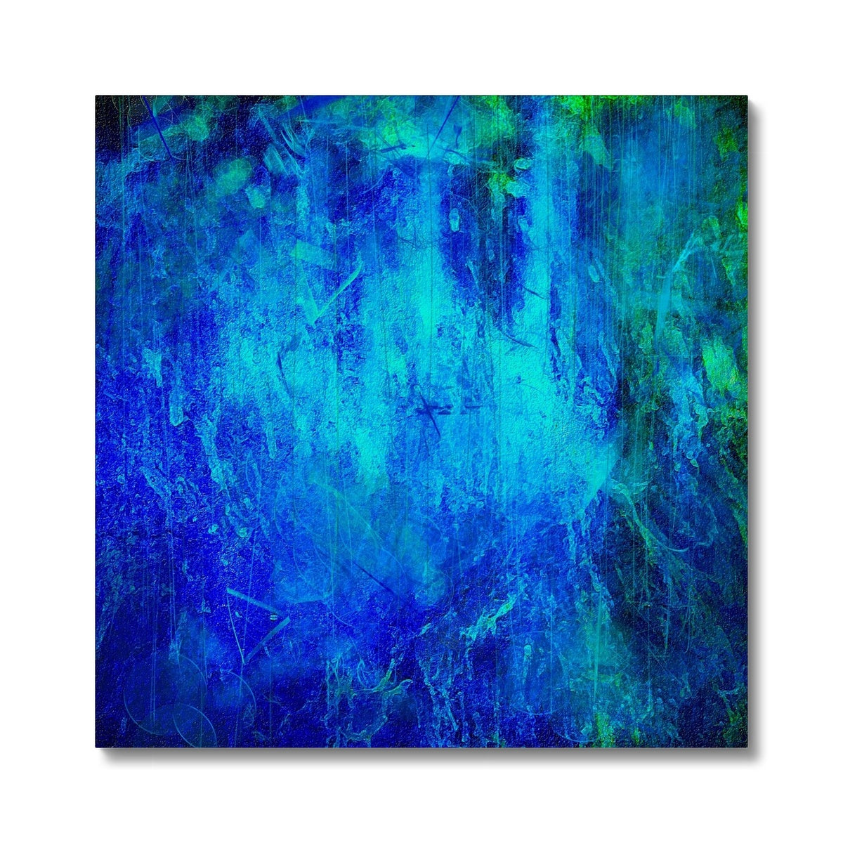 The Waterfall Abstract Painting | Canvas From Scotland-Contemporary Stretched Canvas Prints-Abstract & Impressionistic Art Gallery-24"x24"-Paintings, Prints, Homeware, Art Gifts From Scotland By Scottish Artist Kevin Hunter