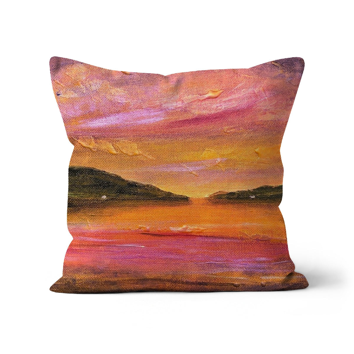 Dawn Breaks Over Loch Ness Cushion - Lochs & Mountains Art Gallery Scotland - Free Shipping Worldwide