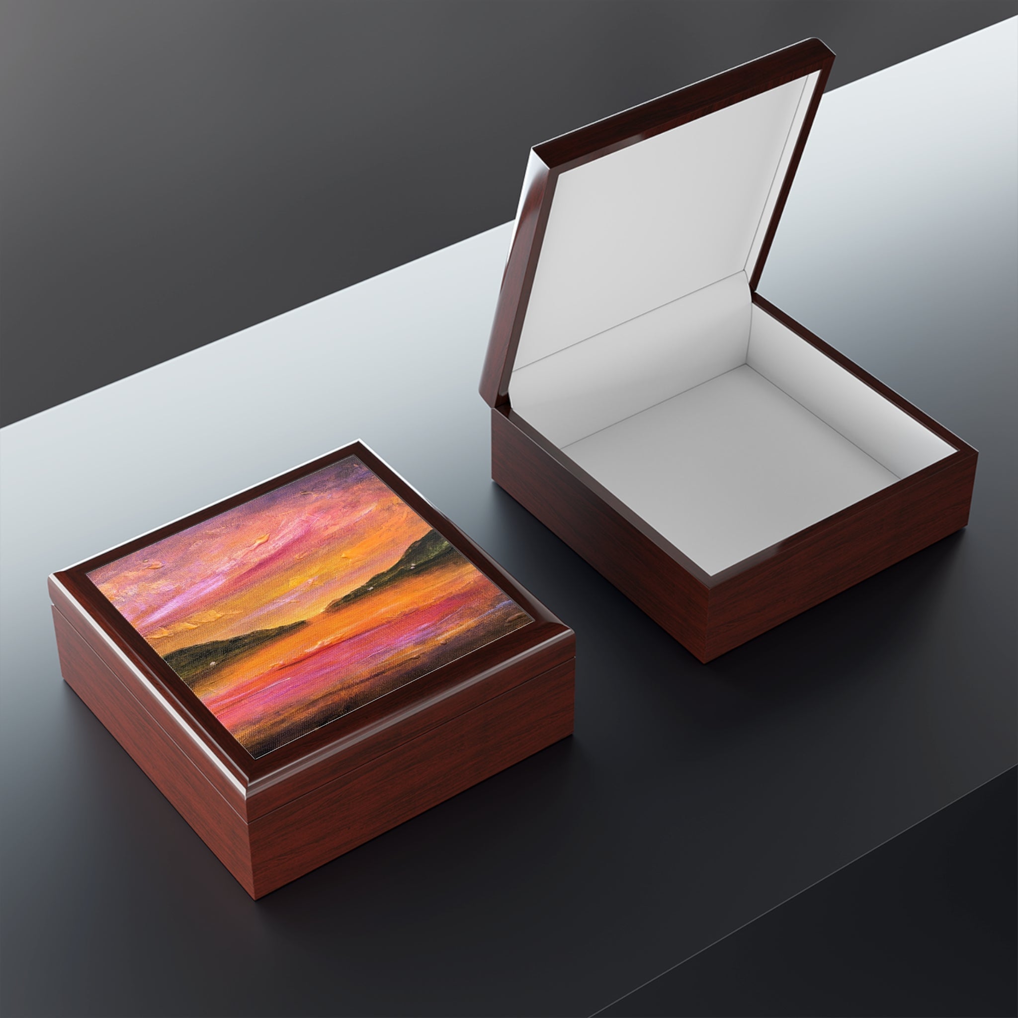 Dawn Breaks Over Loch Ness | Jewellery Box | Scotland - Lochs & Mountains Art Gallery - Free Shipping Worldwide