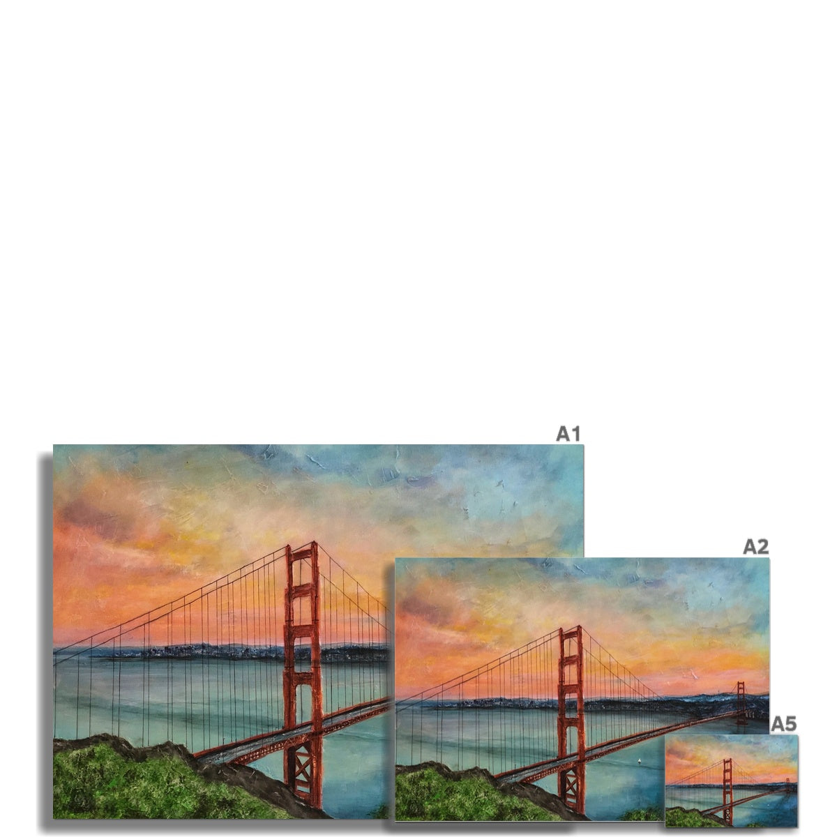 The Golden Gate Bridge Painting | Fine Art Prints From Scotland-Unframed Prints-World Art Gallery-Paintings, Prints, Homeware, Art Gifts From Scotland By Scottish Artist Kevin Hunter