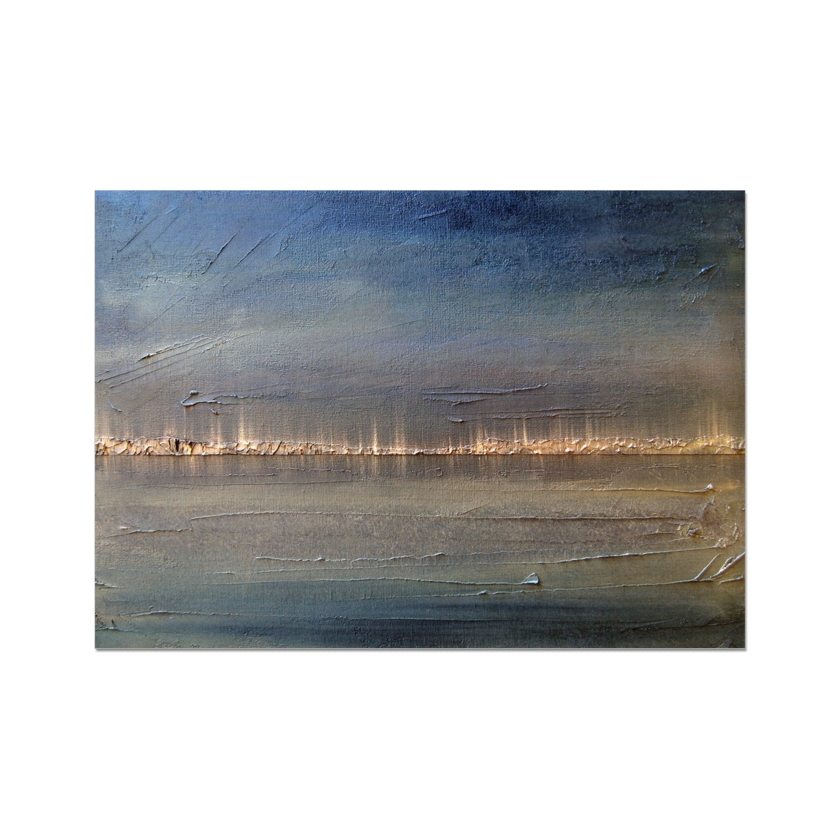 Distant Lights Lake Ontario Painting | Fine Art Prints From Scotland-Unframed Prints-World Art Gallery-A2 Landscape-Paintings, Prints, Homeware, Art Gifts From Scotland By Scottish Artist Kevin Hunter