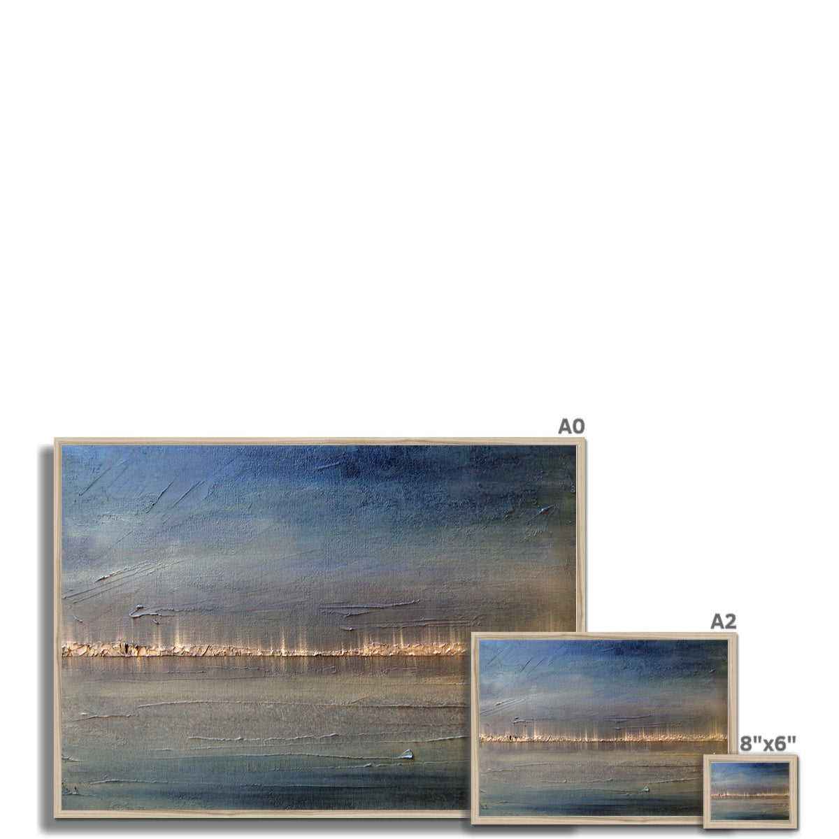 Distant Lights Lake Ontario Painting | Framed Prints From Scotland-Framed Prints-World Art Gallery-Paintings, Prints, Homeware, Art Gifts From Scotland By Scottish Artist Kevin Hunter