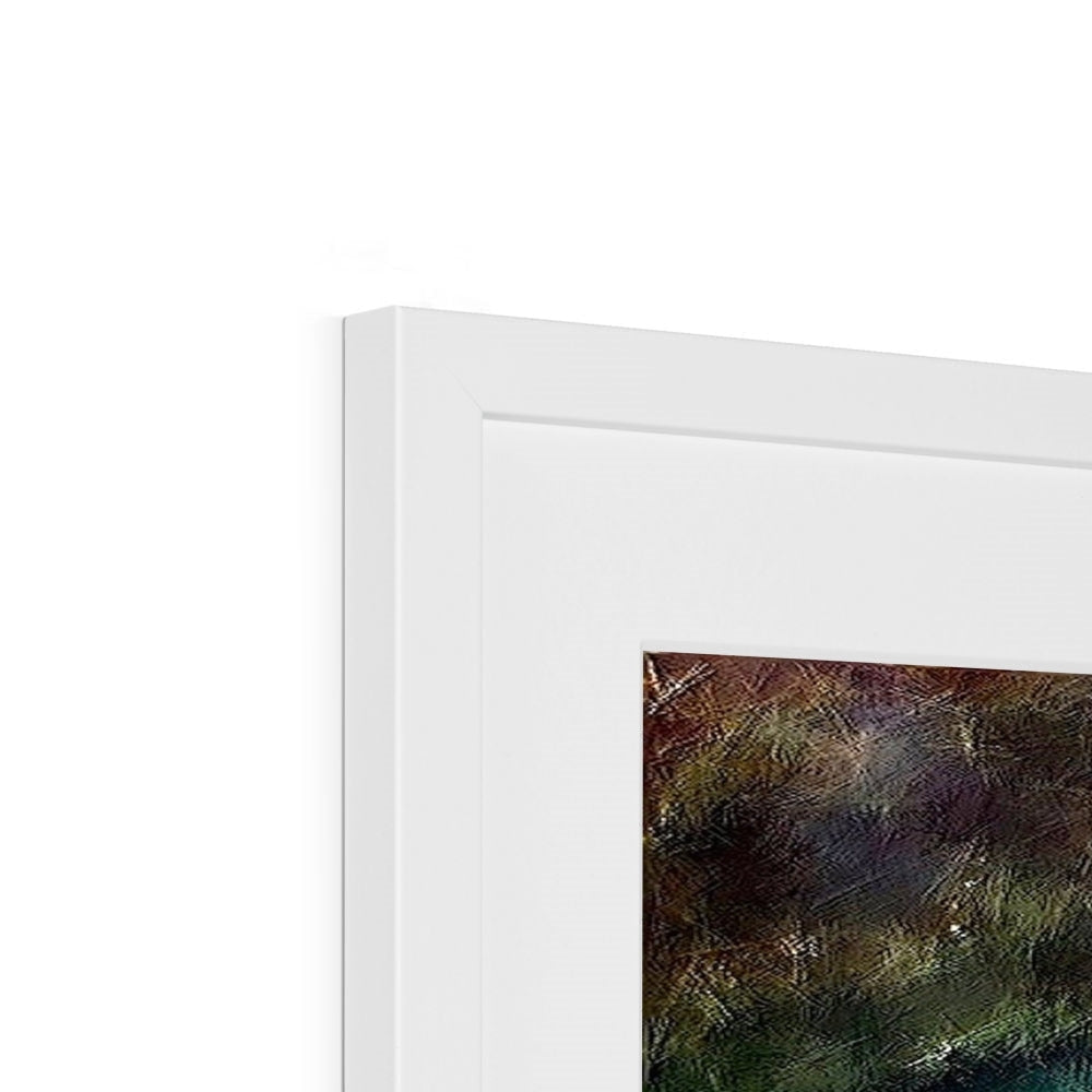 Minimalist white framed Diving Off Porto Venere abstract art print